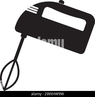 Hand mixer line icon, kitchen and cooking, blender sign vector graphics ...