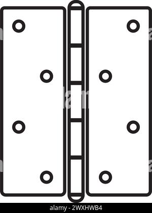 Door hinge icon design template. Trendy style Stock Vector