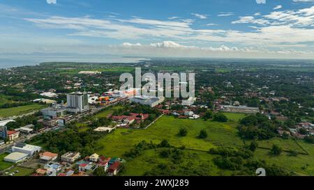 Aerial drone of city of Bacolod It is the capital of the province of Negros Occidental, Philippines. Stock Photo