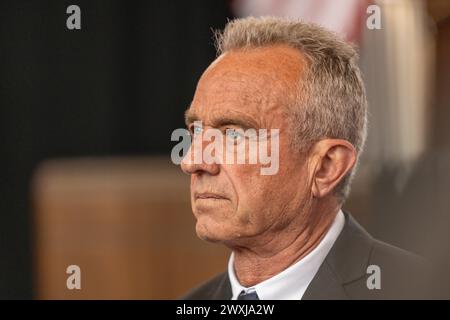 Los Angeles, California, USA. 30th Mar, 2024. Independent presidential candidate Robert F. Kennedy at a campaign event commemorating Cesar Chavez day at Union Station in Los Angeles, California on Saturday, March 30, 2024. Credit: Maxim Elramsisy/Alamy Live News Stock Photo