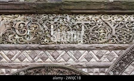 Colonial architectural features or details in Old City Hall Building (1898), Toronto, Canada. Part of a series. Stock Photo