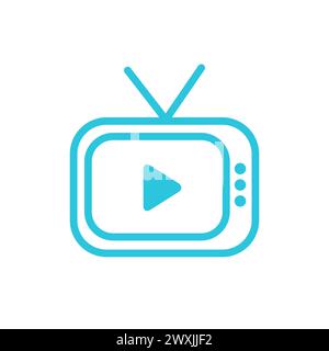 Reality. Retro TV Isolated on white background. From blue icon set. Stock Vector