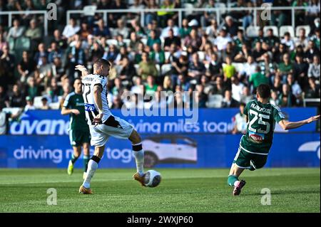 Athens, Lombardy, Greece. 31st Mar, 2024. 77 KIRIL DESPODOV of PAOK FC is playing during the Greek Super League, Play Offs, match between Panathinaikos FC and PAOK FC at Apostolos Nikolaidis Stadium, on March 31, 2024, in Athens, Greece (Credit Image: © Stefanos Kyriazis/ZUMA Press Wire) EDITORIAL USAGE ONLY! Not for Commercial USAGE! Stock Photo