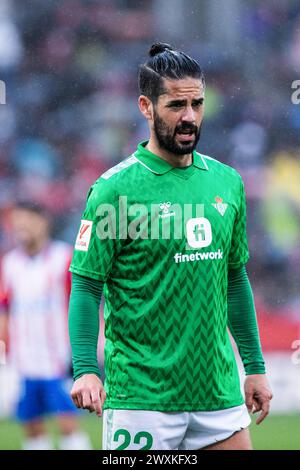 Madrid, Spain. 31st Mar, 2024. Isco Alarcon of Real Betis seen during the LaLiga EA Sports match between Girona F.C and Real Betis at Estadi Montilivi. Final score; Girona F.C 3:2 Real Betis Credit: SOPA Images Limited/Alamy Live News Stock Photo