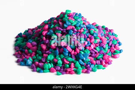 Fish Tank Rocks Cut Out on White. Stock Photo