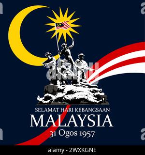 Malaysia independence day vector Stock Vector