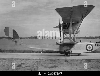 Macchi seaplane (side view), Langley Field, VA ca. 1917 Stock Photo