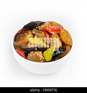 Stir Fried Eggplant, Potato and Pepper, Di San Xian Stock Photo