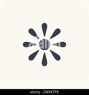 Sun light icon. Brightness Icon, Intensity Setting. Stock vector illustration isolated Stock Vector