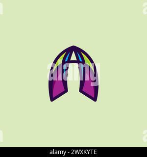 Letter A Logo Abstract Design. A Initial Logo Stock Vector