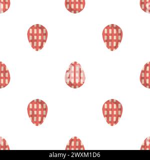 Illustration on theme seamless celebration holiday Easter with hunt colorful bright eggs, seamless pattern consisting of many hunt Easter eggs, hunt b Stock Vector