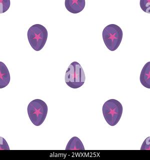 Illustration on theme seamless celebration holiday Easter with hunt colorful bright eggs, seamless pattern consisting of many hunt Easter eggs, hunt b Stock Vector