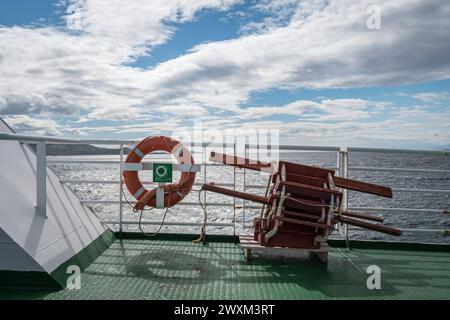 Bateau sur un fjord en Norvège Stock Photo