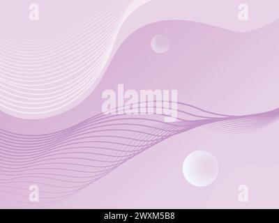 Lilac abstract editable background for presentations, website, design. Vector illustration with lines and gradients Stock Vector