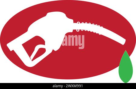 gas station nozzle icon vector illustration logo design Stock Vector