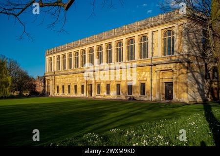 Wren Library Trinity College University of Cambridge. The Wren Library of Cambridge University was designed by Christopher Wren and completed in 1695. Stock Photo