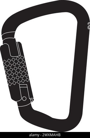 Carabiner mountain equipment icon vector illustration symbol design Stock Vector