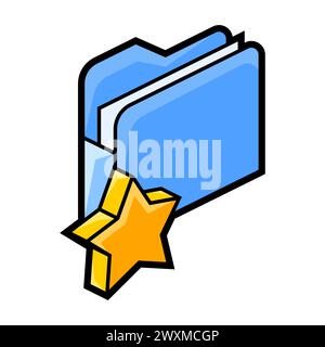 Folder like icon in isometry. Image for website, app, logo, UI design. Stock Vector