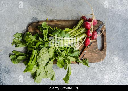 Fresh organic reddish vegetable on the table Stock Photo
