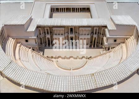 model of the restoration of the Roman theater from the 1st century BC ...