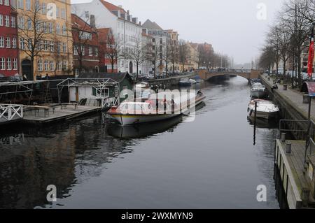 Copenhagen, Denmark /01 April 2024/.Old house human life and bridge and ...