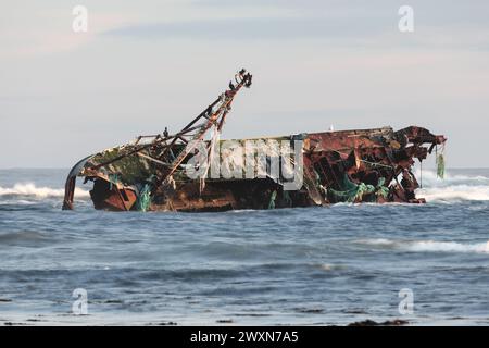 The wreck of the Sovereign (BF380), a Banff registered fishing boat ...