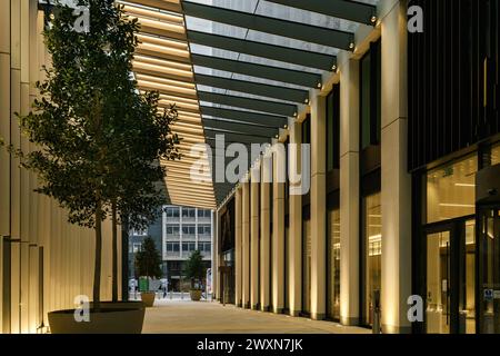 London - 22 January 2022 - Modern Architecture with Covered Arcade in South Bank, London UK Stock Photo