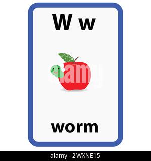 Flashcard letter A is for apple Stock Vector Image & Art - Alamy