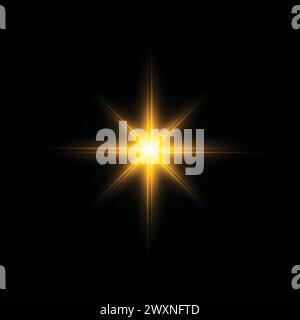 Glow and sun ray transparent light effect set, lens flare, explosion, line, sun flash, spark. Abstract special effect element design. Stock Vector