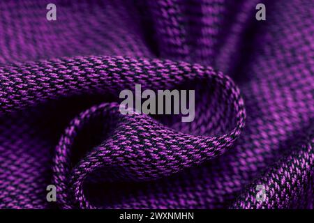 A purple fabric with textured thread and loop Stock Photo