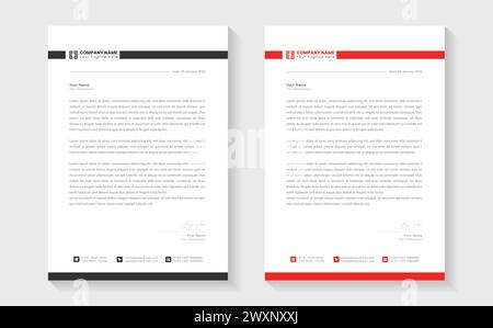 Modern Creative Clean business style letterhead bundle of your corporate project design. Set to print. modern business letterhead in abstract design. Stock Vector