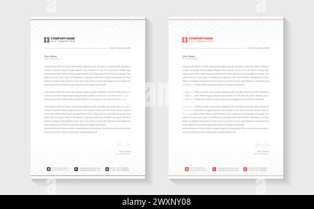 Modern Creative Clean business style letterhead bundle of your corporate project design. Set to print. modern business letterhead in abstract design. Stock Vector