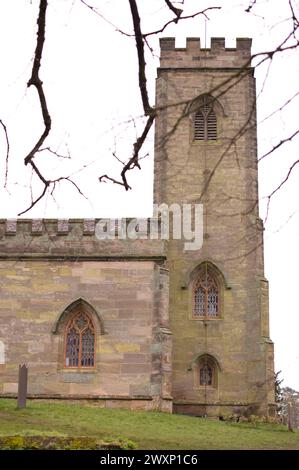 St Giles Church at Calke Abbey country house and estate in Derbyshire, England Stock Photo