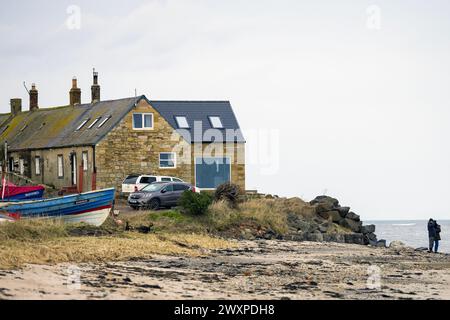 Twitches Boulmer Northumberland Stock Photo