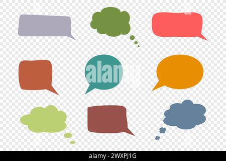 Colorful speech bubbles and dialog balloons Stock Vector