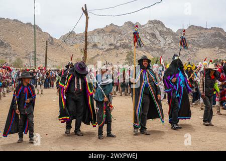 HERMOSILLO, MEXICO - MARCH 30: Pharisees with spears during Holy Week celebrations on March 30, 2024 in Hermosillo, Mexico. (Photo by Luis Gutiérrez/ Norte photo ) Stock Photo