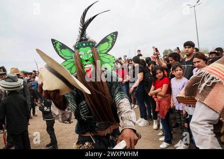 HERMOSILLO, MEXICO - MARCH 30: Pharisees celebrating Lent on Saturday of Glory, during Holy Week celebrations on March 30, 2024 in Hermosillo, Mexico. (Photo by Luis Gutiérrez/Norte Photo) Stock Photo