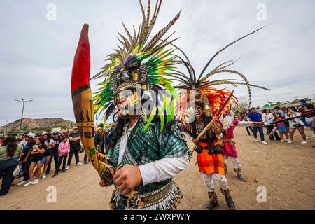 HERMOSILLO, MEXICO - MARCH 30: Pharisees celebrating Lent on Saturday of Glory, during Holy Week celebrations on March 30, 2024 in Hermosillo, Mexico. (Photo by Luis Gutiérrez/Norte Photo) Stock Photo