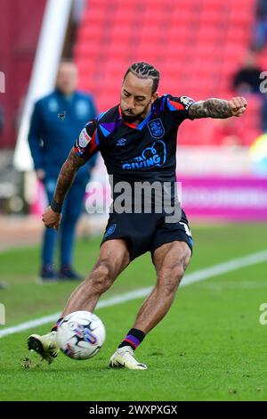 Stoke On Trent, UK. 01st Apr, 2024. Sorba Thomas of Huddersfield Town during the Sky Bet Championship match Stoke City vs Huddersfield Town at Bet365 Stadium, Stoke-on-Trent, United Kingdom, 1st April 2024 (Photo by Lloyd Jones/News Images) in Stoke-on-Trent, United Kingdom on 4/1/2024. (Photo by Lloyd Jones/News Images/Sipa USA) Credit: Sipa USA/Alamy Live News Stock Photo