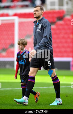 Stoke On Trent, UK. 01st Apr, 2024. Micha? Helik of Huddersfield Town during the Sky Bet Championship match Stoke City vs Huddersfield Town at Bet365 Stadium, Stoke-on-Trent, United Kingdom, 1st April 2024 (Photo by Lloyd Jones/News Images) in Stoke-on-Trent, United Kingdom on 4/1/2024. (Photo by Lloyd Jones/News Images/Sipa USA) Credit: Sipa USA/Alamy Live News Stock Photo