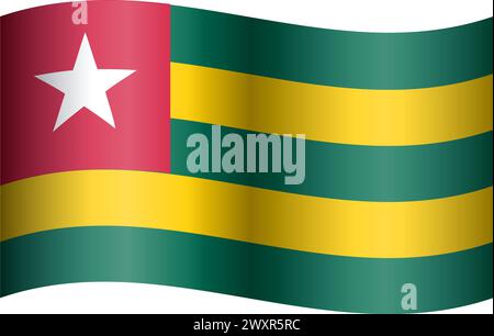 Togo flag Stock Vector