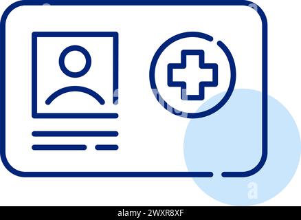 Healthcare identification. Patient ID. Individual identification for medical records and treatment. Editable vector icon Stock Vector