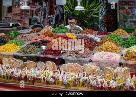 Snacks and sweets for sale in a market in Hanoi, Vietnam Stock Photo