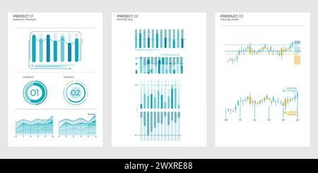 Project elements commercial charts. Modern visual vector illustration ...