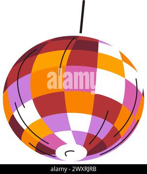 illustration of colorful disco ball on white background Stock Vector ...
