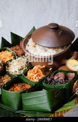 Nasi Berkat or Blessing Rice is a traditional food from Indonesia ...