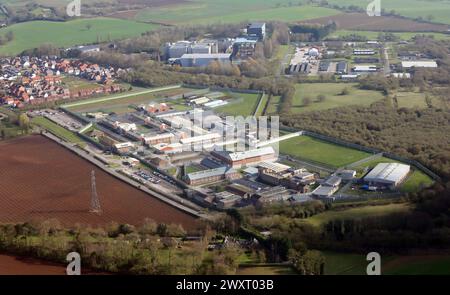 aerial view of HM Prison Wealstun Stock Photo