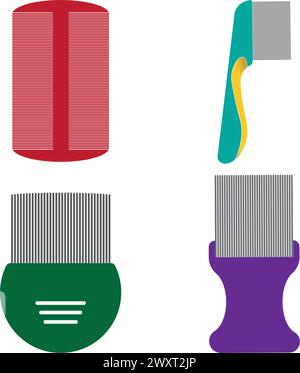 dandruff comb icon vector illustration symbol design Stock Vector