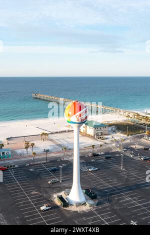 Images of the Pensacola Beach Water Tower. Located in Pensacola Beach, Florida, United States. The water tower is an iconic symbol of Pensacola.  ©Pau Stock Photo