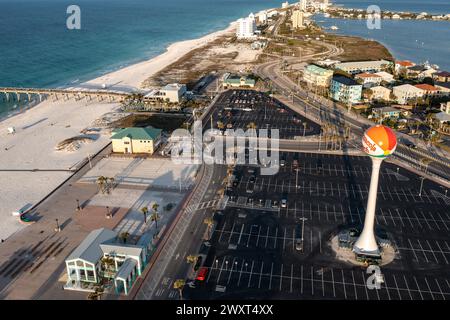 Images of the Pensacola Beach Water Tower. Located in Pensacola Beach, Florida, United States. The water tower is an iconic symbol of Pensacola.  ©Pau Stock Photo